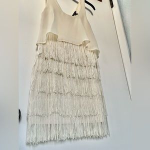 AE Cream Fringe Dress Size 0